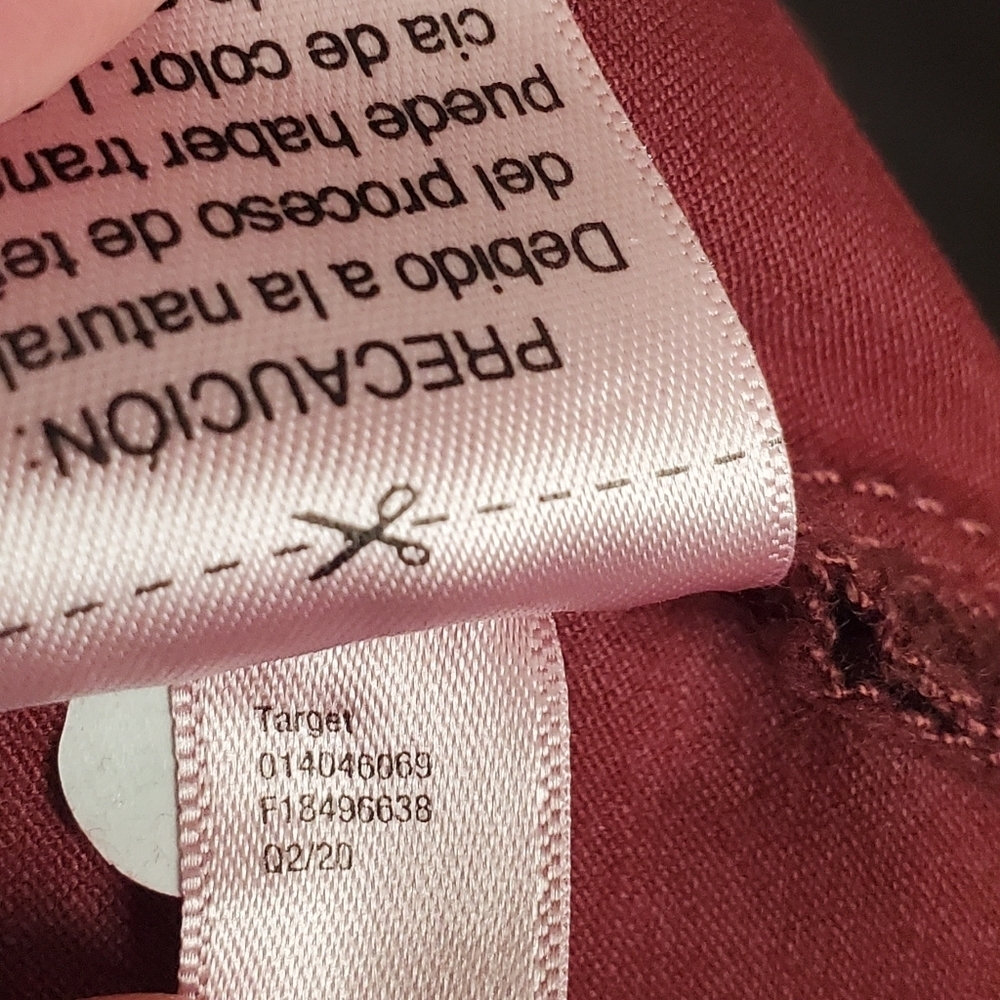 Universal Thread burgundy skinny utility jeans Size 2 - Picture 6 of 11